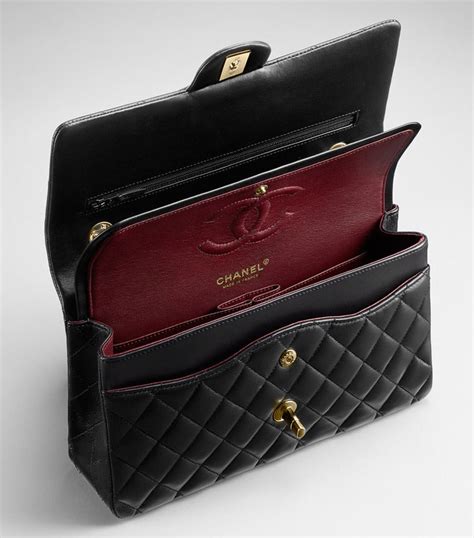 chanel classic flap bag black inside|Chanel classic flap 2022.